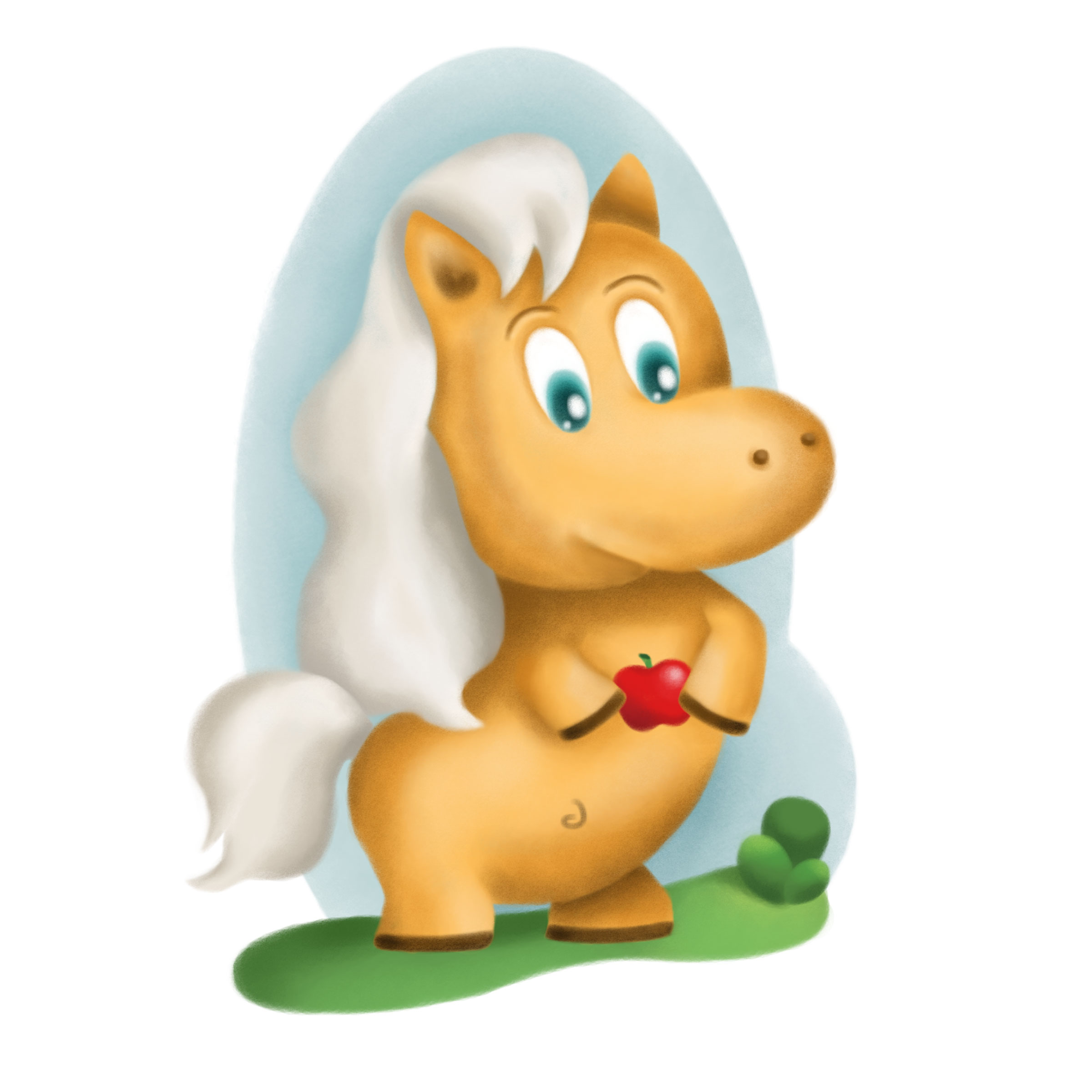 Εικονογράφηση παιδικού παραμυθιού: Μάρλο το ιπποποταμάκι - Πρώτη μέρα στο σχολείο 7 - Αλογάκι